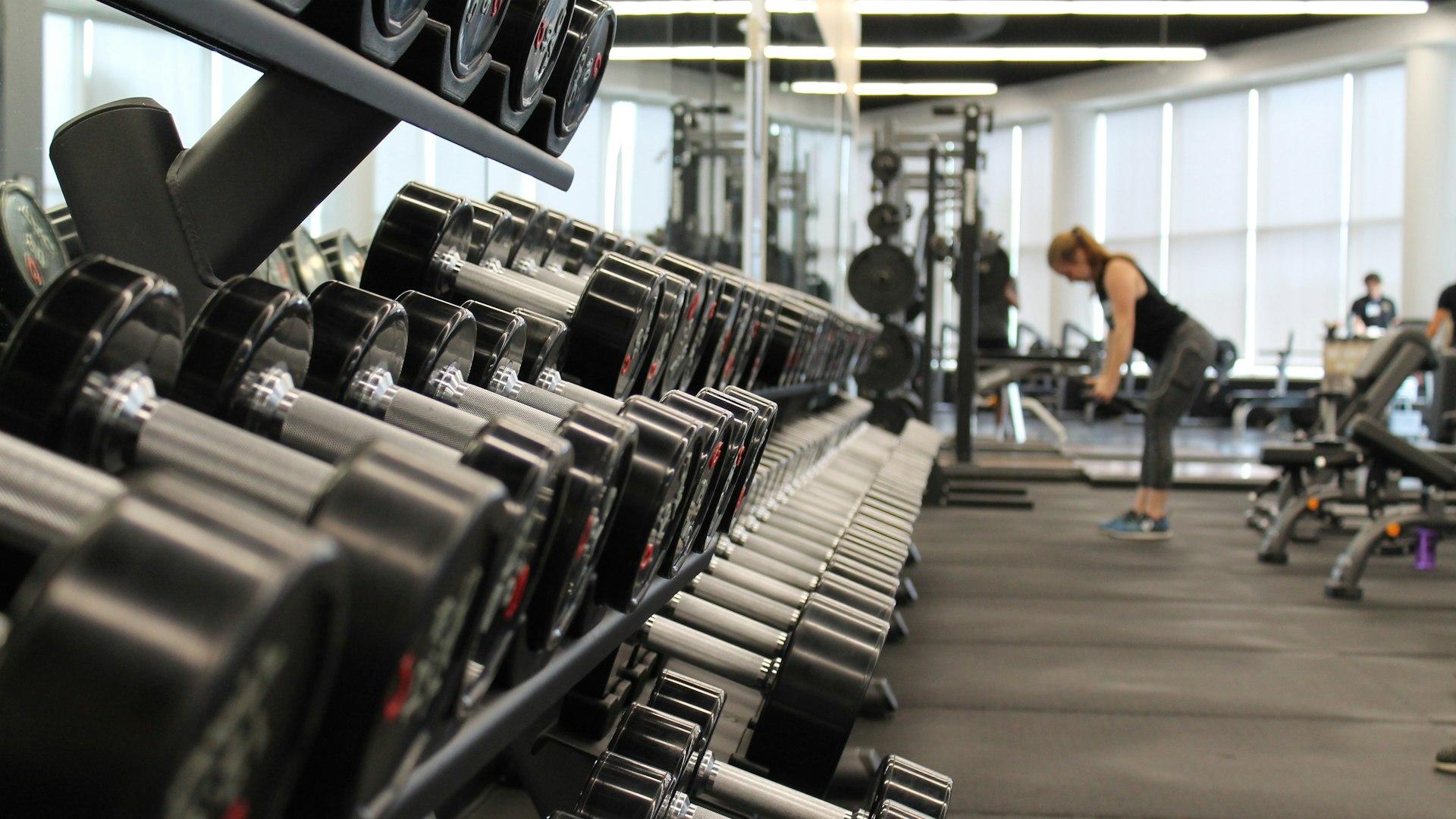 Modern gym interior with equipment